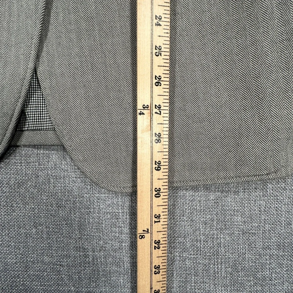 Banana Republic Blazer Mens 42R Gray Herringbone Tailored Fit Cotton Sport Coat